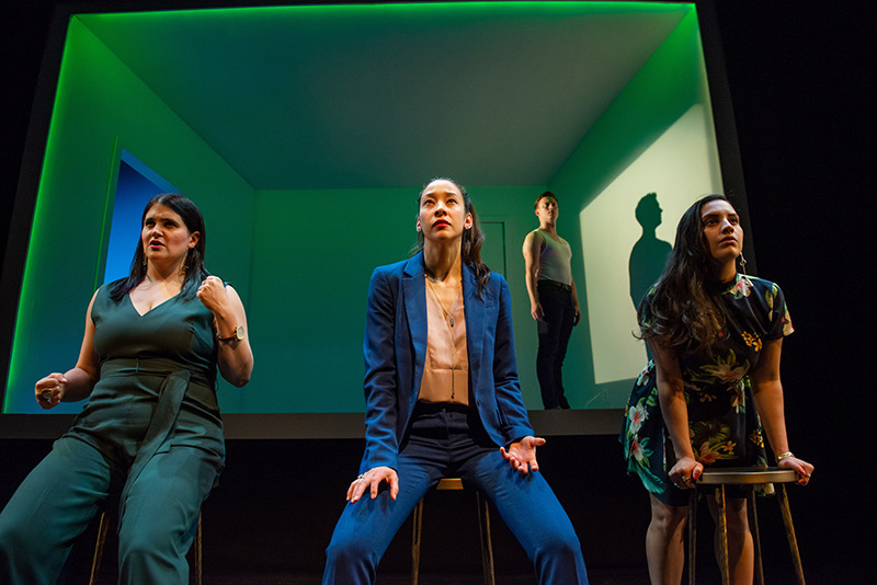 Ashley Botting, Mayko Nguyen, Jesse LaVercombe, Sofia Rodriguez; Set Design by Gillian Gallow; Costume Design by Ming Wong; Lighting Design by Jason Hand; Photo by Joseph Michael Photography 1