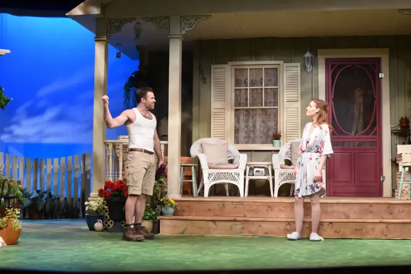 Jeff Hanson, Kristen Da Silva. Set by Beckie Morris; Lighting by Wendy Lundgren; Costumes by Wendi Speck; Photo by Sharyn Ayliffe Creative