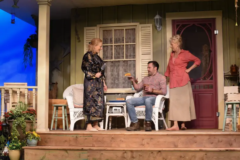 Debra Hale, Jeff Hanson, Melanie Janzen; Set by Beckie Morris; Lighting by Wendy Lundgren; Costumes by Wendi Speck; Photo by Sharyn Ayliffe Creative 2